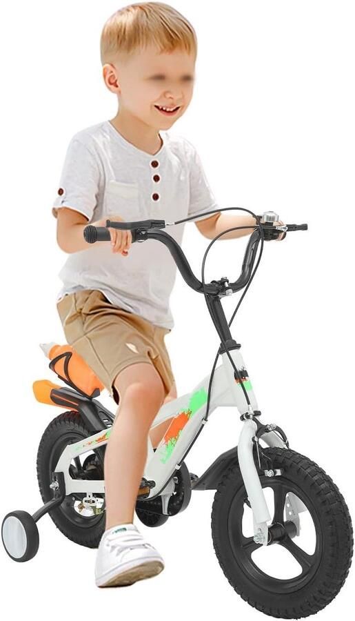 Kinderfiets Loopfiets Leren Fietsen Afneembare Zijwielen 12 Inch Blauw