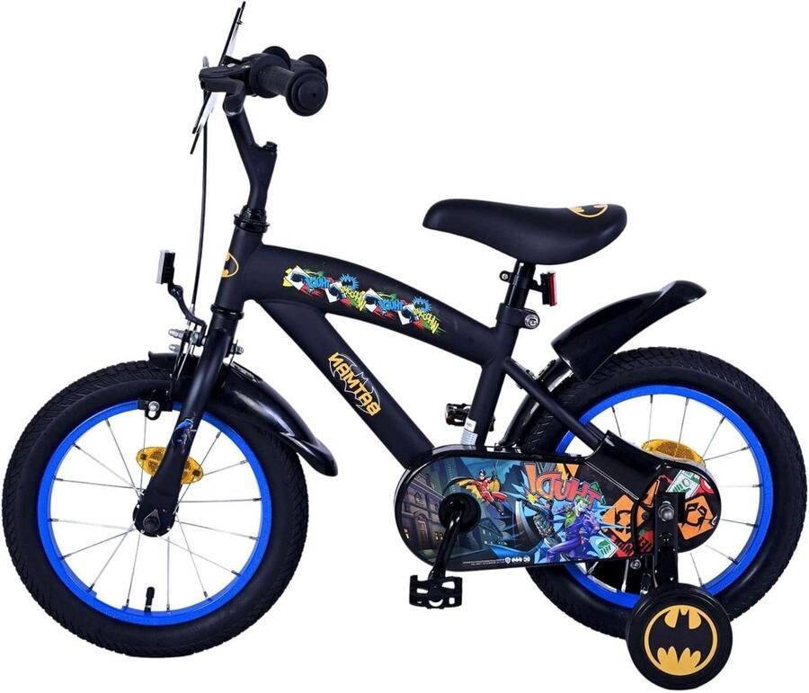 Kinderfiets Loopfiets Leren Fietsen Afneembare Zijwielen 14 Inch Wielmaat Zwart