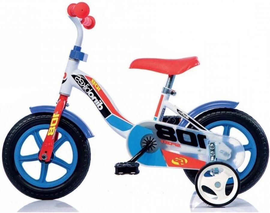 Kinderfiets Loopfiets Leren Fietsen Afneembare Zijwieltjes 10 inch Zilver