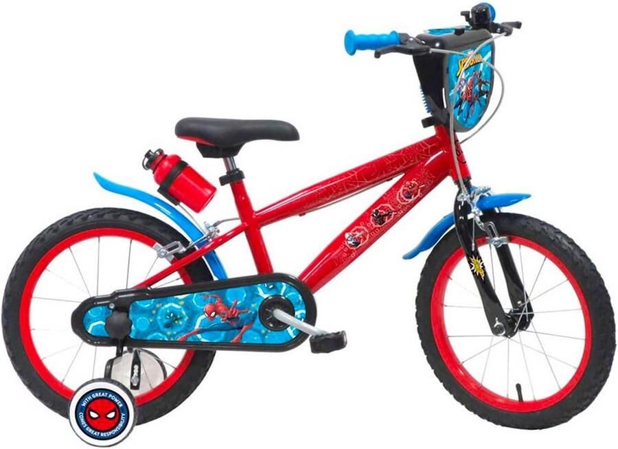 Kinderfiets Loopfiets Leren Fietsen Afneembare Zijwieltjes 14 inch Rood