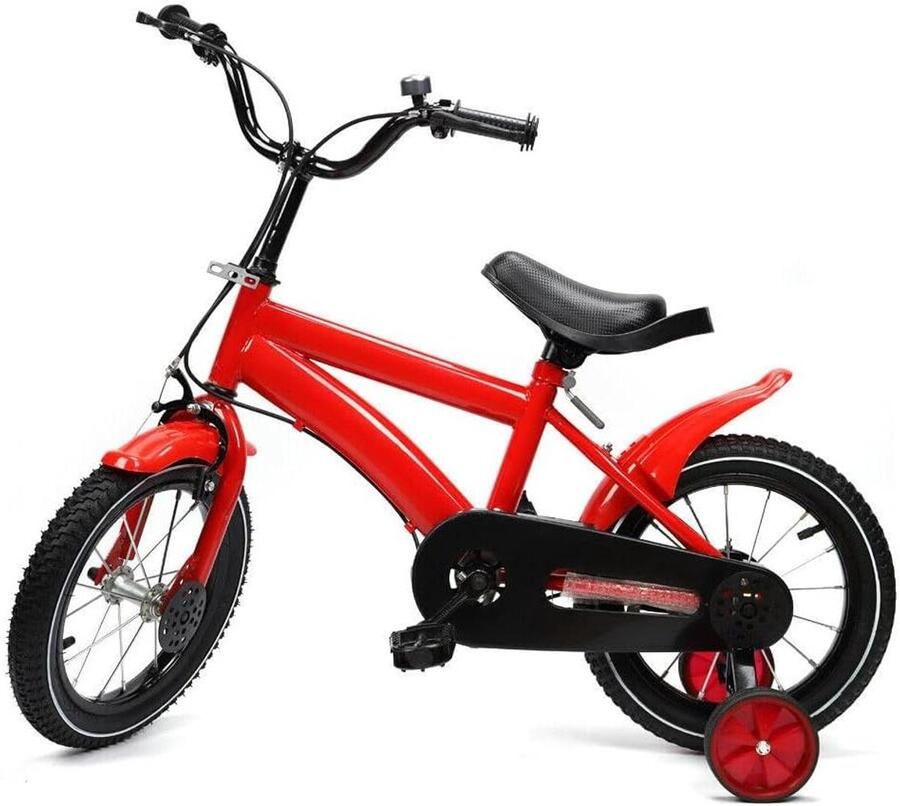 Kinderfiets Loopfiets Leren Fietsen Dubbel Remsysteem 14 Inch Rood