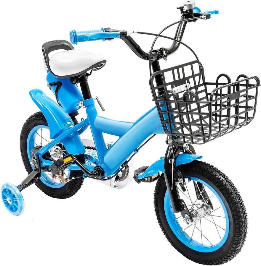 Kinderfiets Loopfiets Leren Fietsen Dubbele Remmen 14 Inch Blauw