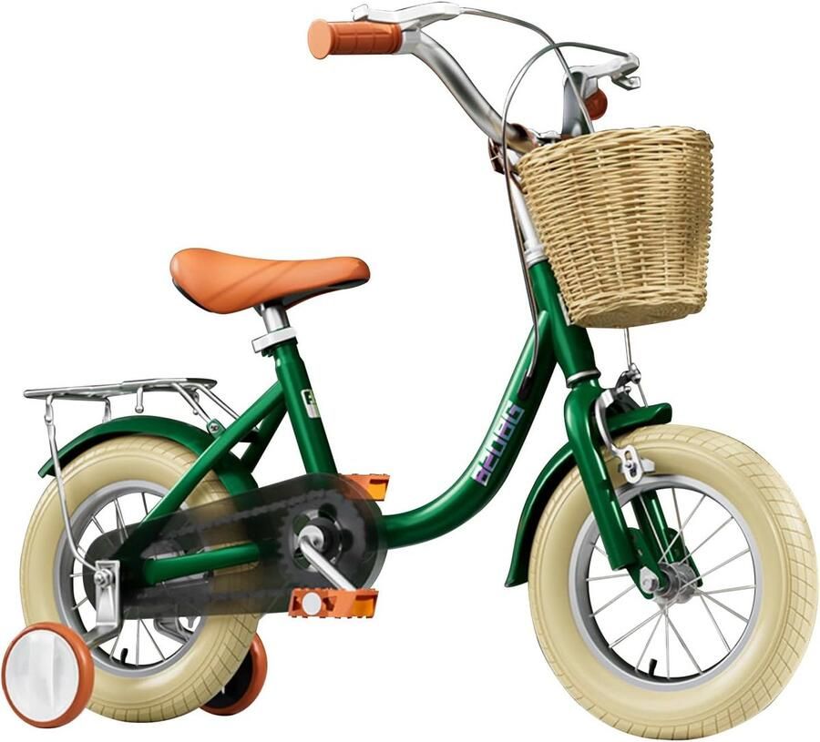Kinderfiets Loopfiets Leren Fietsen Frame van Koolstofstaal 12 14 16 inch Groen