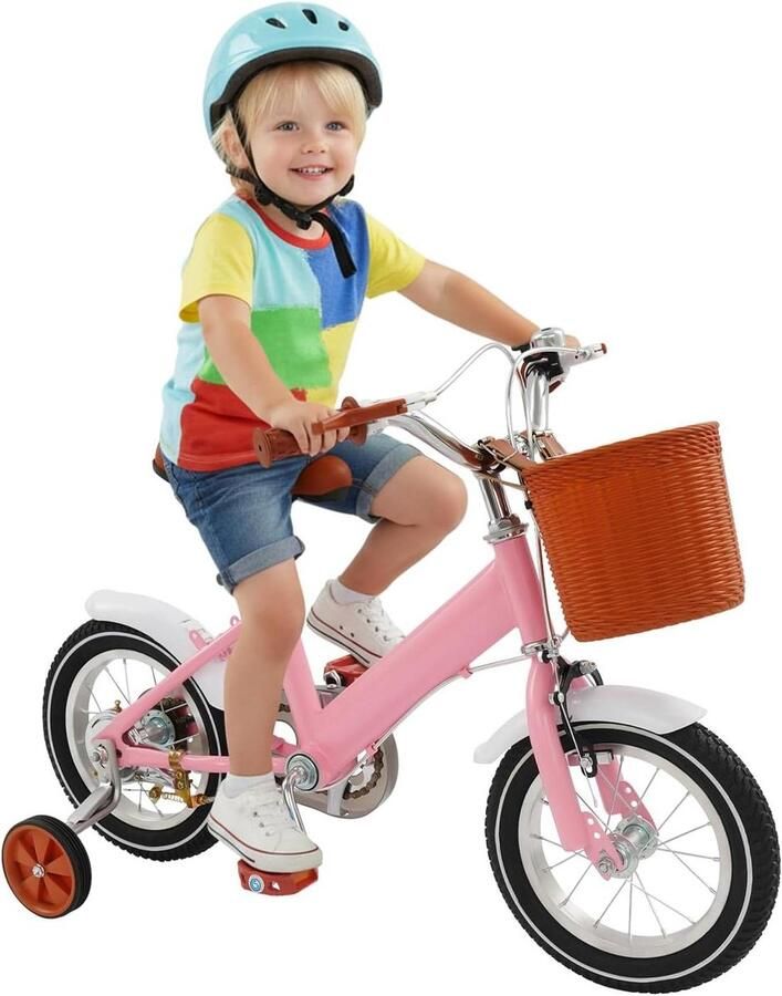 Kinderfiets Loopfiets Leren Fietsen In hoogte verstelbaar 12 inch Roze