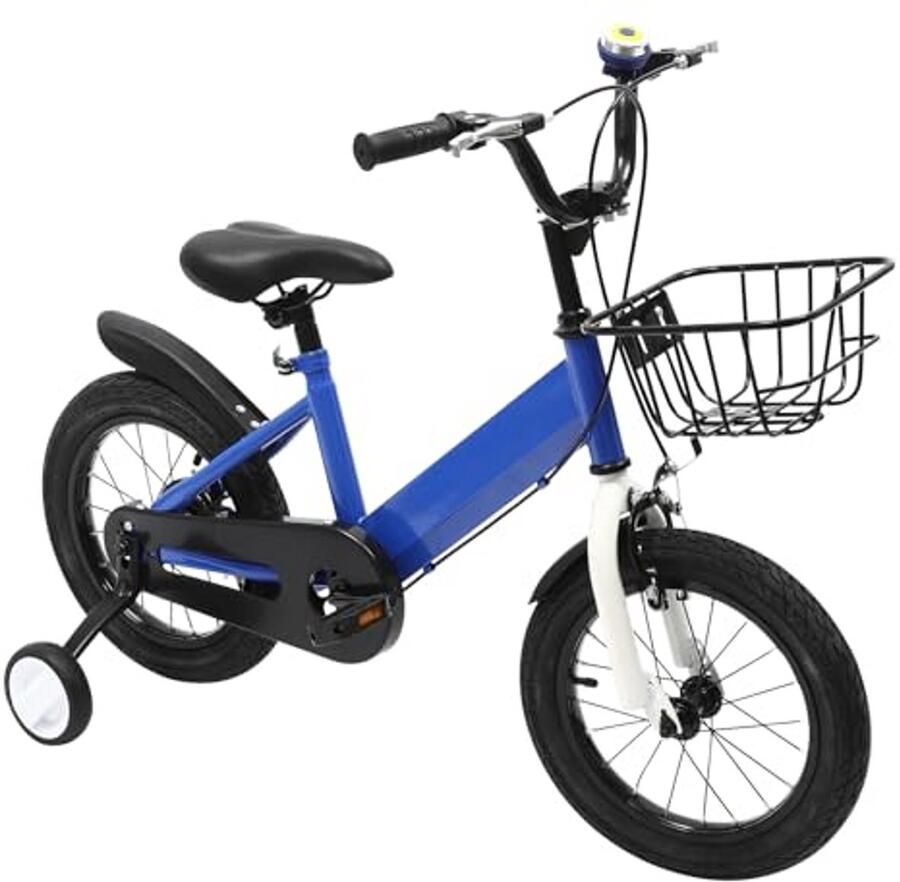 Kinderfiets Loopfiets Leren fietsen In hoogte verstelbaar 14 inch Blauw
