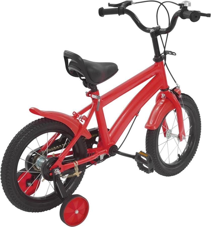 Kinderfiets Loopfiets Leren Fietsen In Hoogte Verstelbaar 14 inch Rood