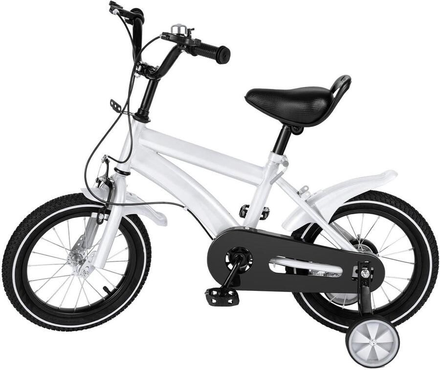 Kinderfiets Loopfiets Leren Fietsen In Hoogte Verstelbaar 14 Inch Wit