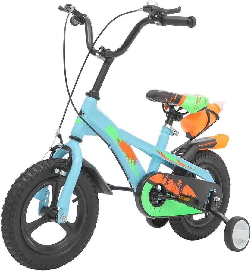 Kinderfiets Loopfiets Leren Fietsen Inclusief Accessoires 12 inch Blauw
