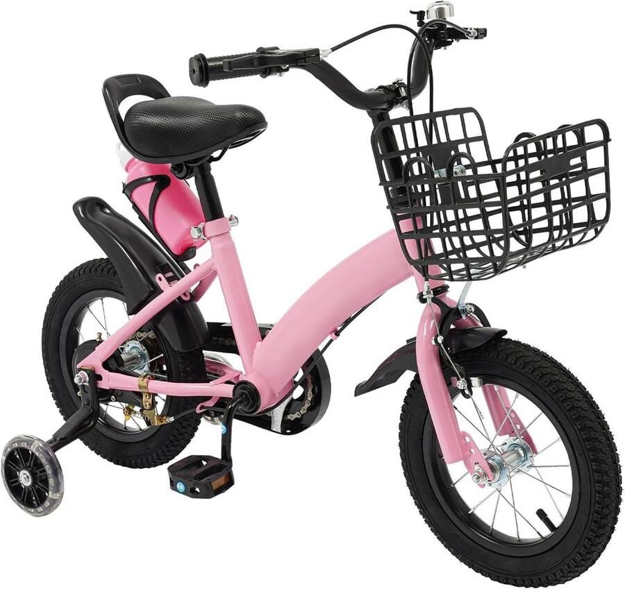 Kinderfiets Meisjesfiets Buiten spelen Inclusief steunwielen 12 inch Roze