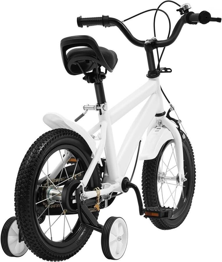 Kinderfiets Loopfiets Leren Fietsen Inclusief Steunwielen 14 Inch Wit