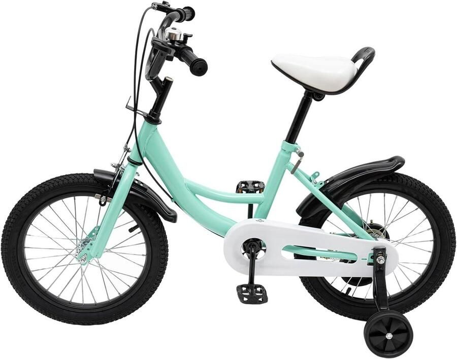 Kinderfiets Loopfiets Leren Fietsen Koolstofstaal Frame 16 Inch Groen