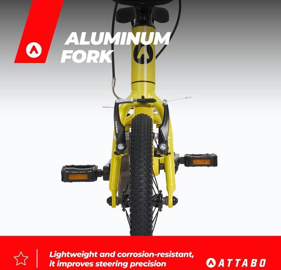 Kinderfiets Loopfiets Leren Fietsen Licht Aluminium Frame 14 Inch Geel