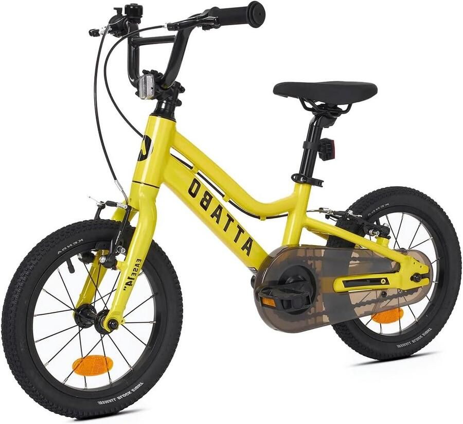 Kinderfiets Loopfiets Leren Fietsen Licht Aluminium Frame 14 Inch Wielen Geel