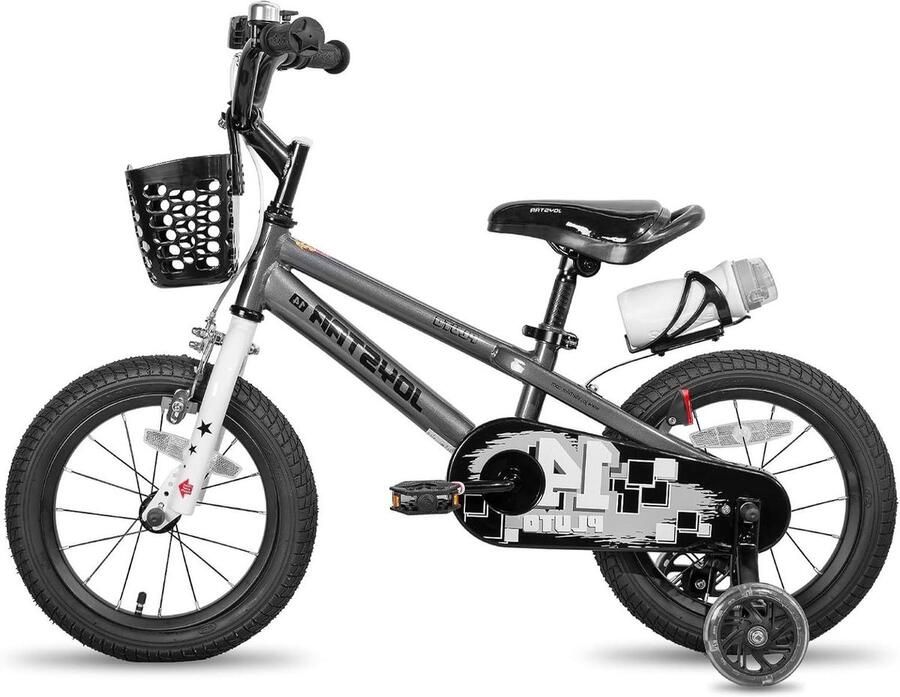 Kinderfiets Loopfiets Leren Fietsen Met Stabilisator 14 inch Grijs