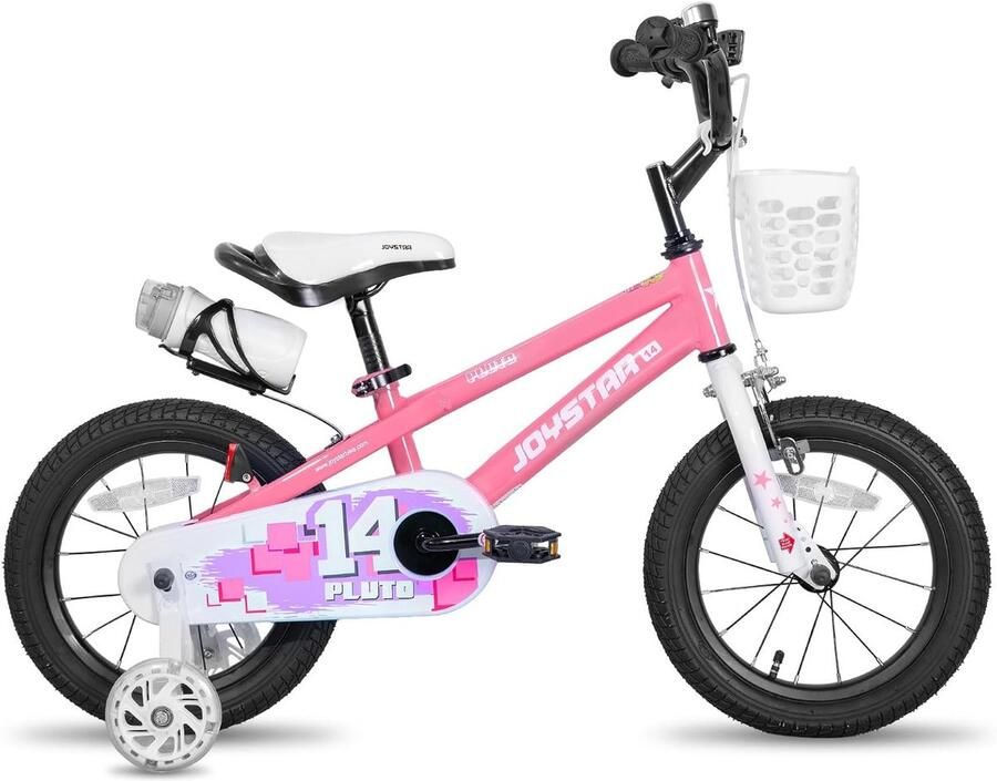 Kinderfiets Loopfiets Leren Fietsen Met Stabilisator 14 inch Roze
