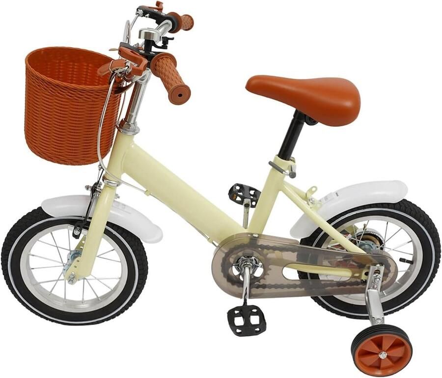 Kinderfiets Loopfiets Leren fietsen Met zijwielen 12 inch Wit