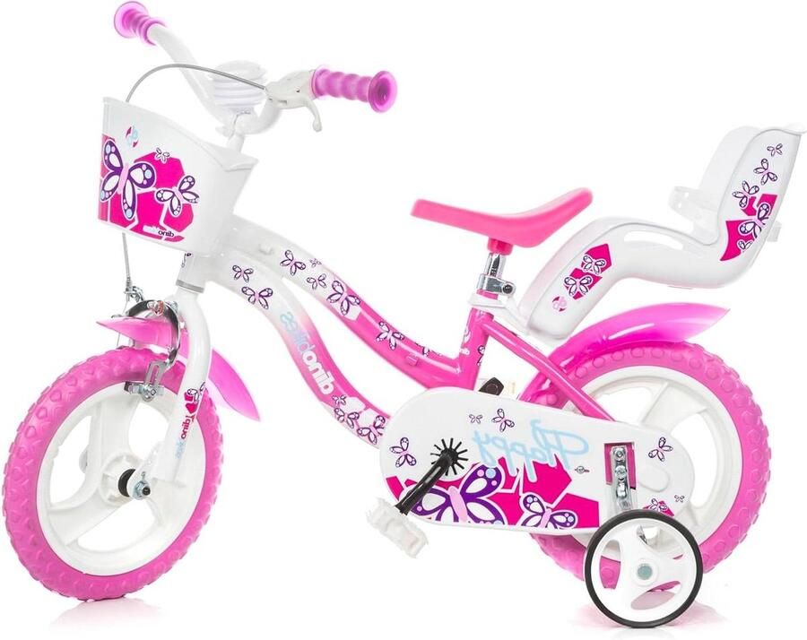 Kinderfiets Loopfiets Leren Fietsen Met Zijwieltjes 12 inch Meerkleurig