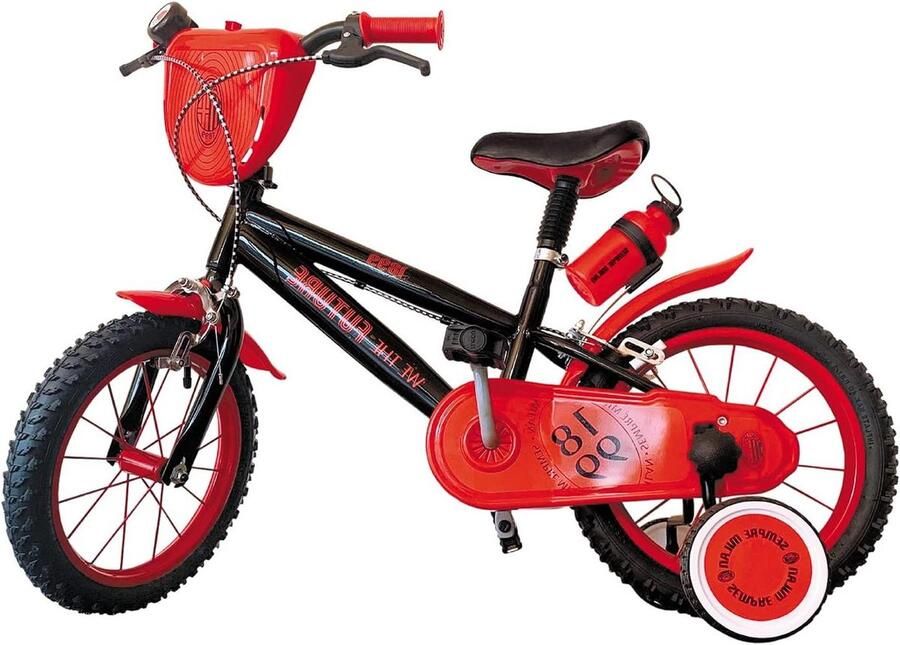 Kinderfiets Loopfiets Leren Fietsen Stalen Frame 14 Inch Rood Zwart