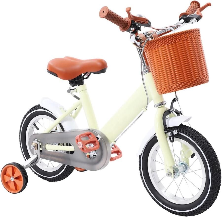 Kinderfiets Loopfiets Leren Fietsen Stevige Staalconstructie 12 Inch Geel