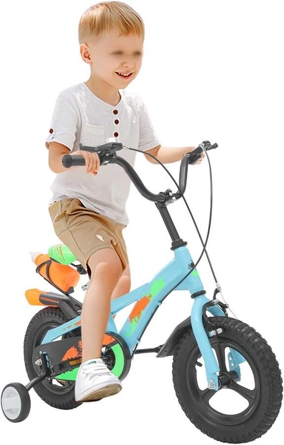 Kinderfiets Loopfiets Leren Fietsen Verstelbaar Design 12 inch Blauw