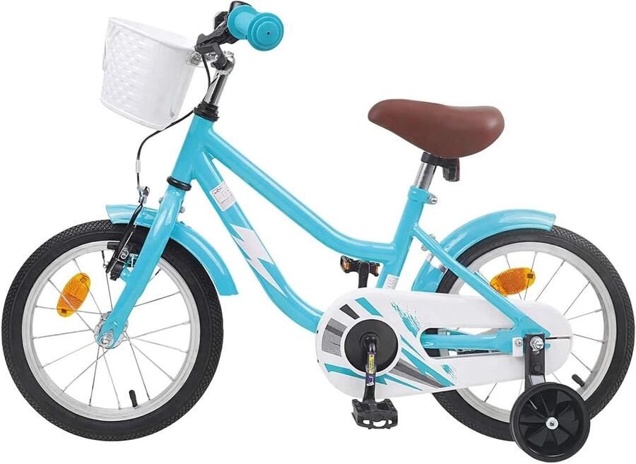 Kinderfiets Loopfiets Leren fietsen Verstelbaar stuur 14 inch Lichtblauw