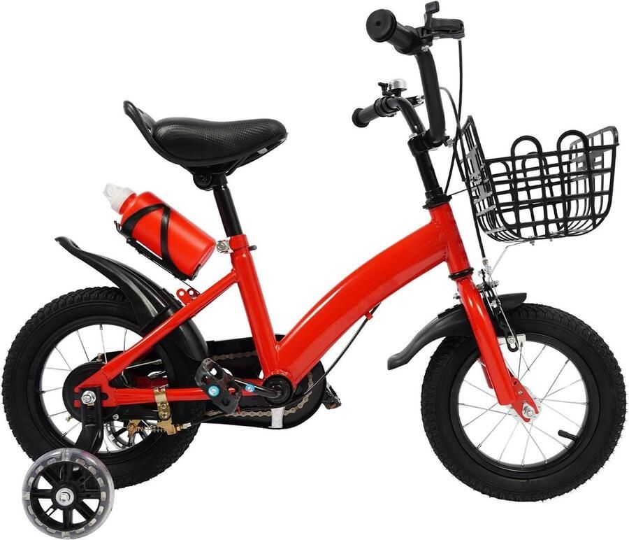 Kinderfiets Loopfiets Leren Fietsen Verstelbaar Zadel 12 inch Rood