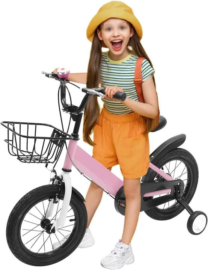 Kinderfiets Loopfiets Leren Fietsen Verstelbare Zadelhoogte 104x75 cm Roze