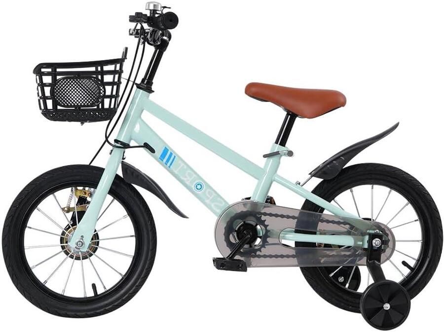 Kinderfiets Loopfiets Leren Fietsen Zeer Sterk Stalen Frame 16 inch Hemelsblauw
