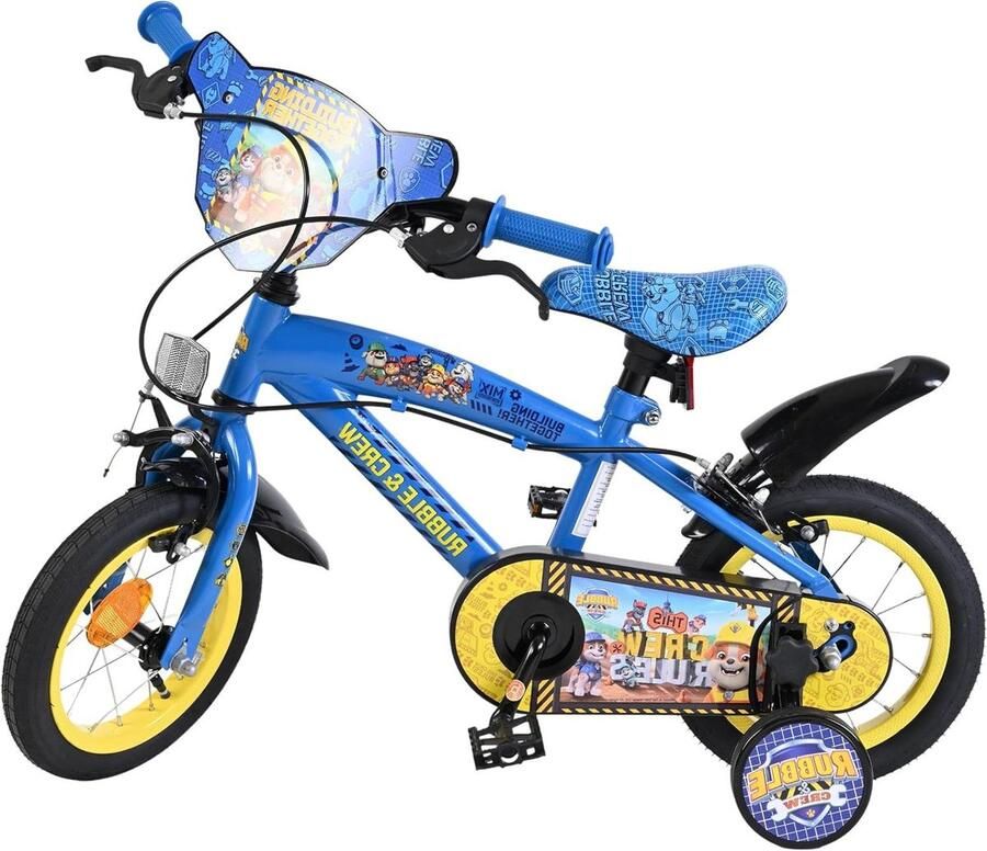 Kinderfiets Loopfiets Leren Fietsen 2 Handrem Zijwieltjes 12 inch Blauw