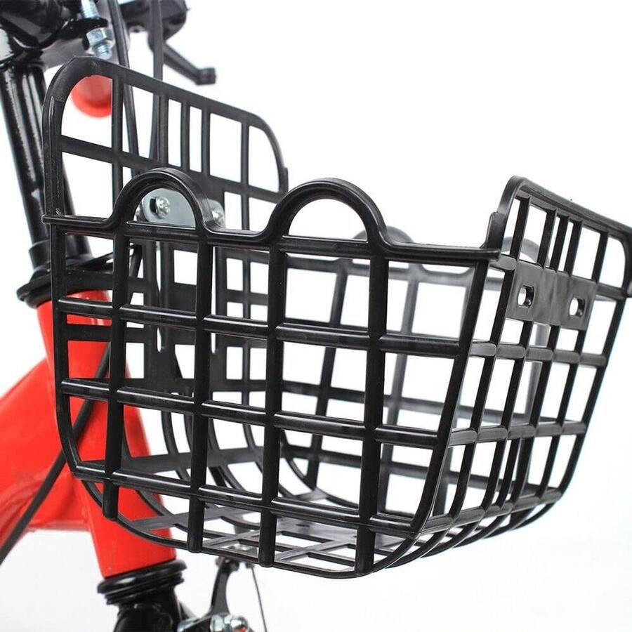 Kinderfiets Loopfiets met steunwielen Eerste fietservaring Veiligheidsdriehoekstructuur 12 inch Rood