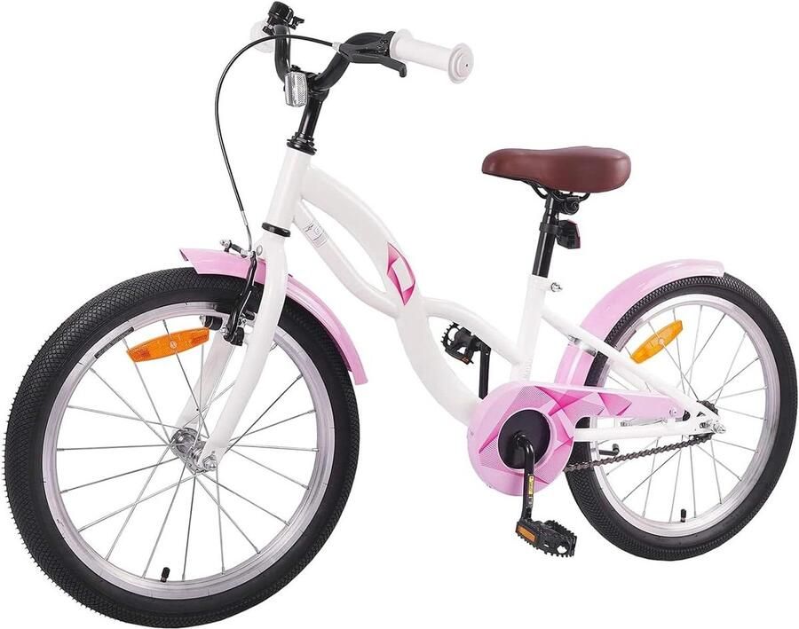 Kinderfiets Loopfiets Ontdekken en Spelen Verstelbaar voor Groei 18 inch Wit