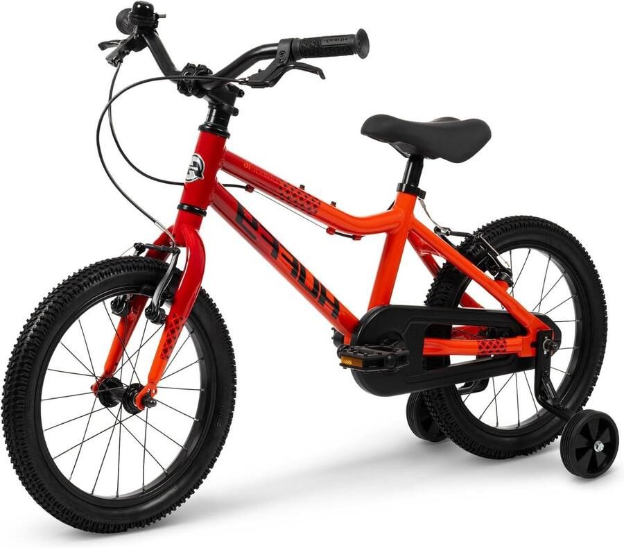 Kinderfiets Loopfiets Peuter Buiten Spelen Lichtgewicht Frame 16 Inch Rood Oranje