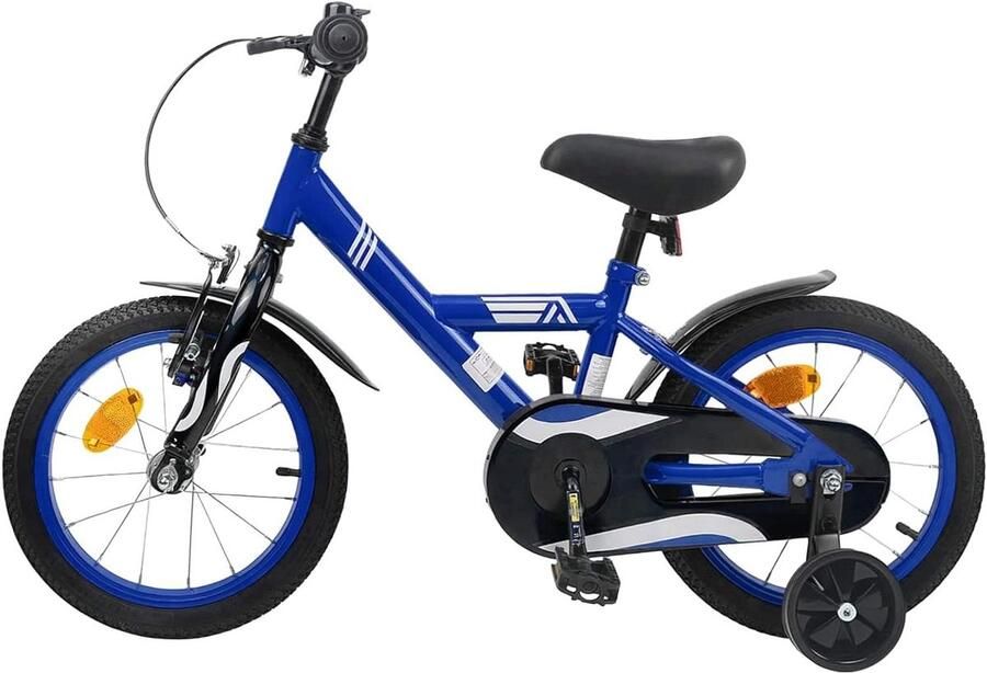 Kinderfiets Loopfiets Peuter Eerste Fietservaring Verstelbare Handvatten 12 inch Donkerblauw