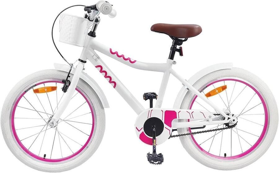 Kinderfiets Loopfiets Peuter Leren Fietsen Verstelbaar Stuur 18 inch Wit
