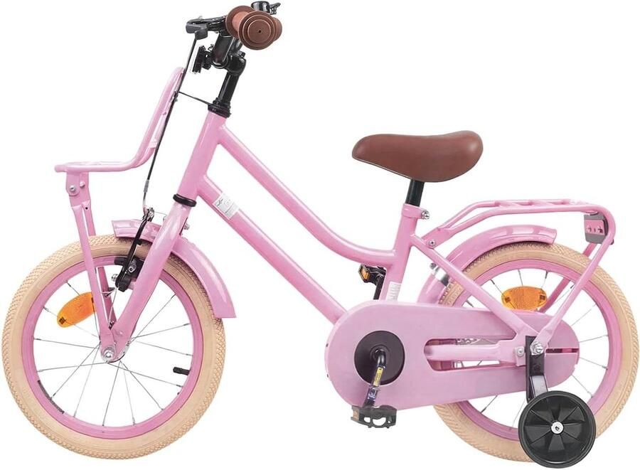 Kinderfiets 12 Inch Loopfiets Peuter Leren Fietsen Stevig Stalen Frame 85-100cm Lengte Lichtroze