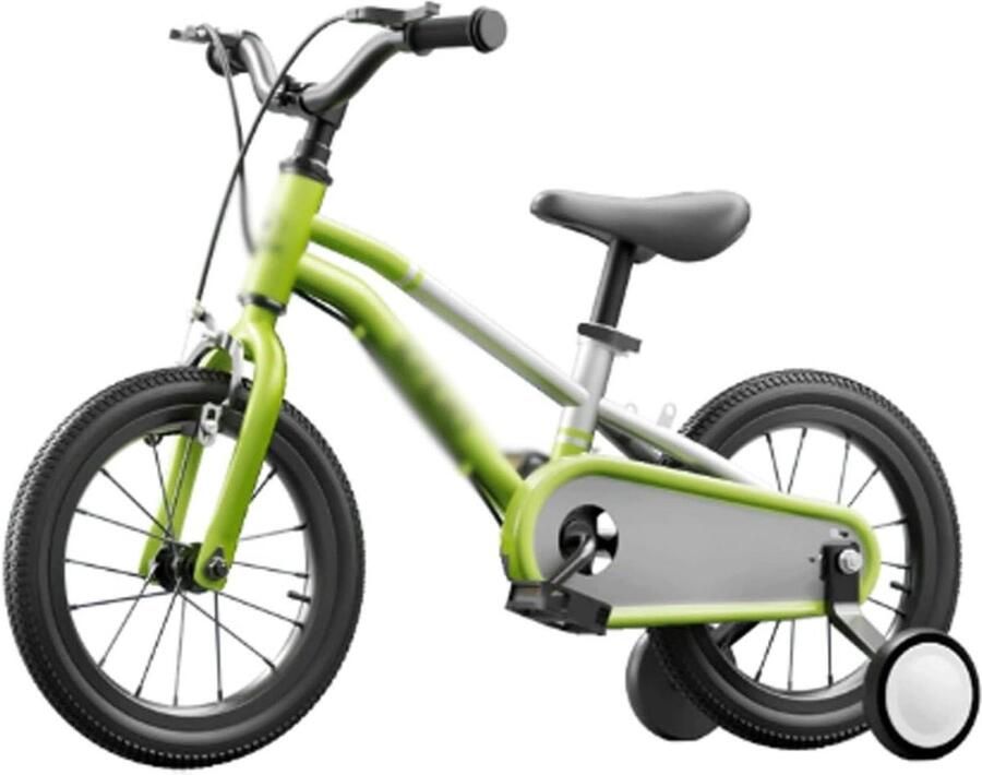 Kinderfiets Loopfiets Peuter Leren Fietsen Met Zijwieltjes 16 inch Groen