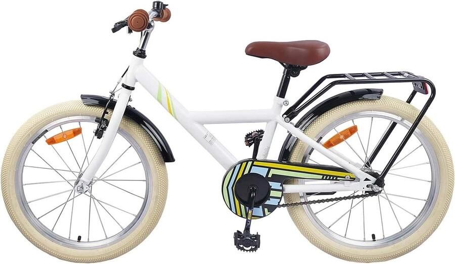 Kinderfiets Loopfiets Peuterfiets Leren Fietsen Stabiel Stalen Frame 18 inch Wit