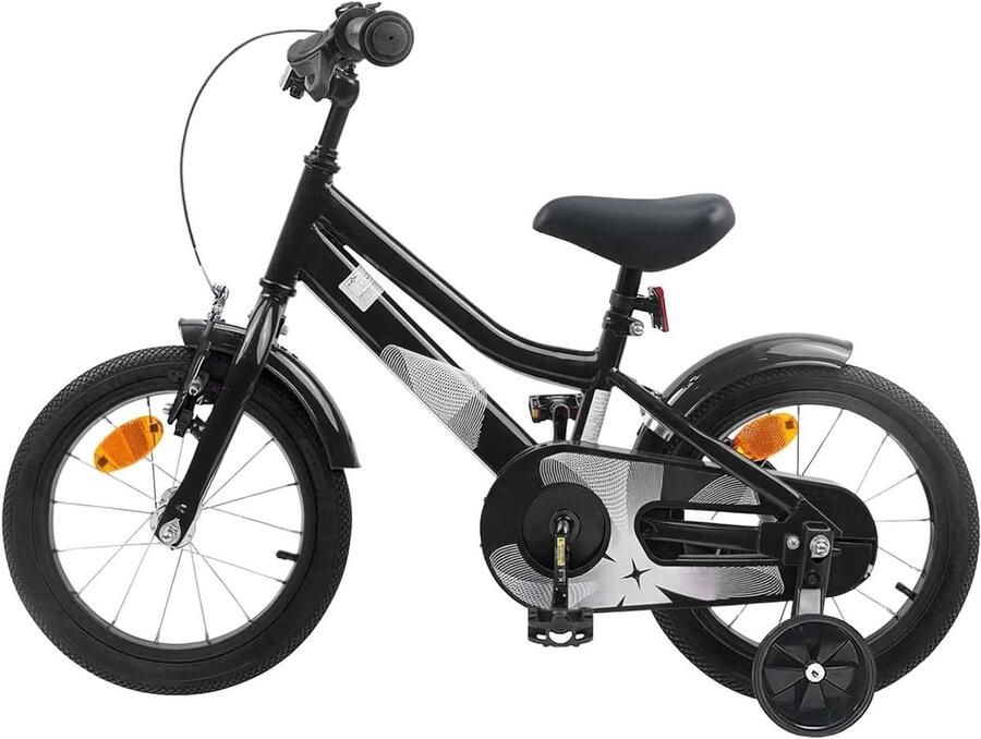 Kinderfiets Loopfiets Peuters Leren Fietsen Stevig Stalen Frame 16 Inch Zwart