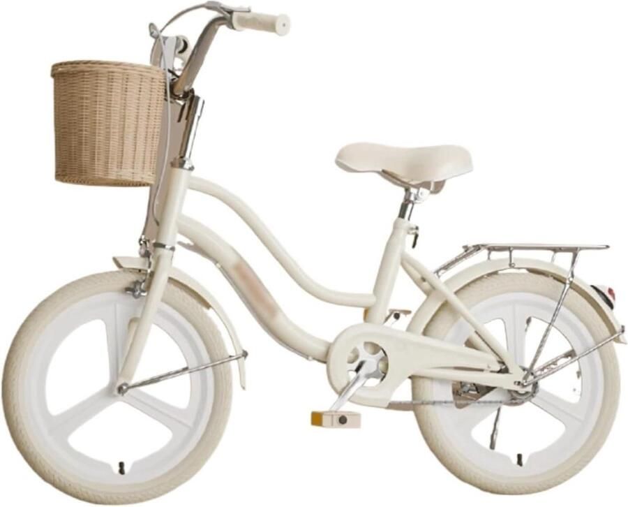 Kinderfiets Loopfiets Rijfiets Leren Fietsen Traploos Verstelbaar 20 inch Beige