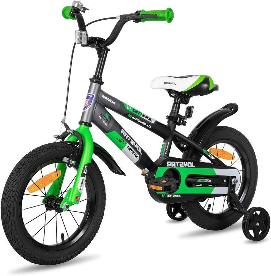 Kinderfiets Loopfiets Stabilisatoren Leren Fietsen Klassieke Stijl 16 Inch Groen