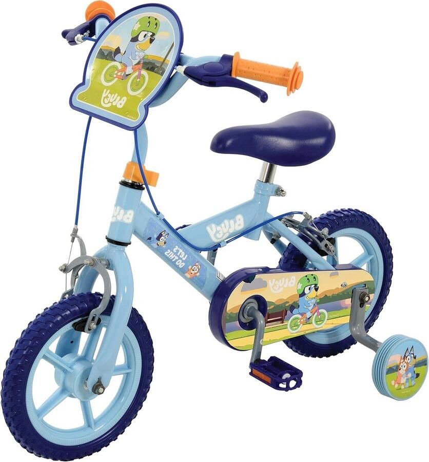 Kinderfiets Loopfiets Stabilisatoren Leren Fietsen Verstelbaar Zadel 12 inch Blauw