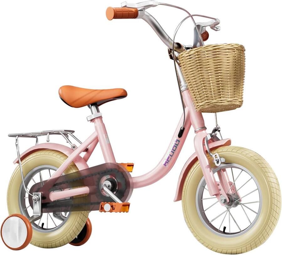 Kinderfiets Loopfiets Trainingsfiets Leren Fietsen Verstelbaar Zadel 6 inch Roze
