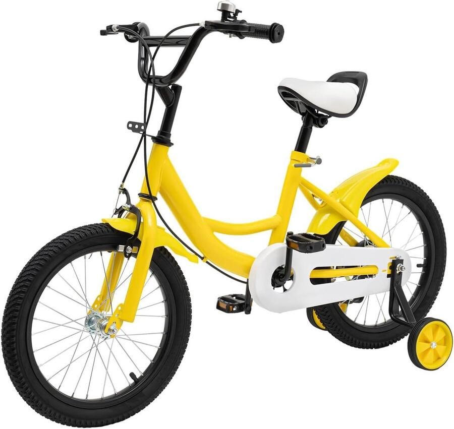 Kinderfiets Loopfiets Veilig Leren Stabiel Frame 16 Inch Geel