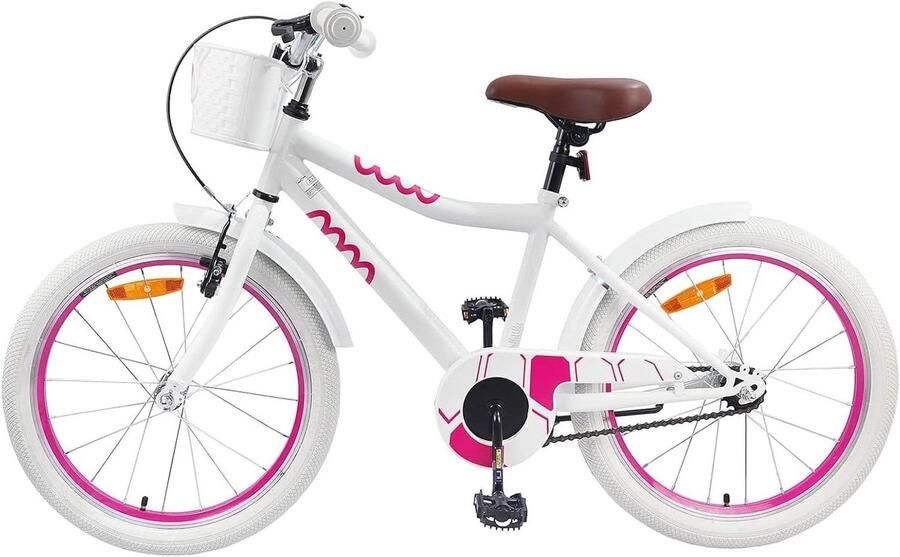 Kinderfiets Loopfiets voor kinderen Leren fietsen Verstelbaar stuur en zadel 18 inch Wit