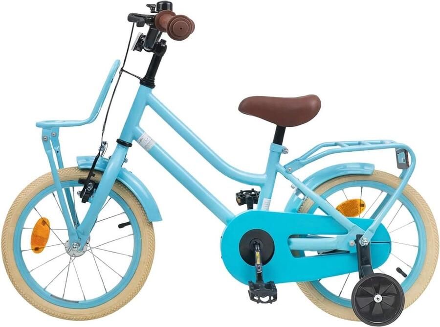 Kinderfiets sfiets sfiets Buiten Spelen Stevig Stalen Frame 14 inch Lichtblauw