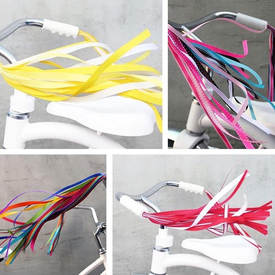 Kinderfiets-luchtslangen Stuurfranjes Stroamer handgrepen Geschikt voor kinderfiets loopfiets scooter Kleurrijk en kleurrijk E outfit