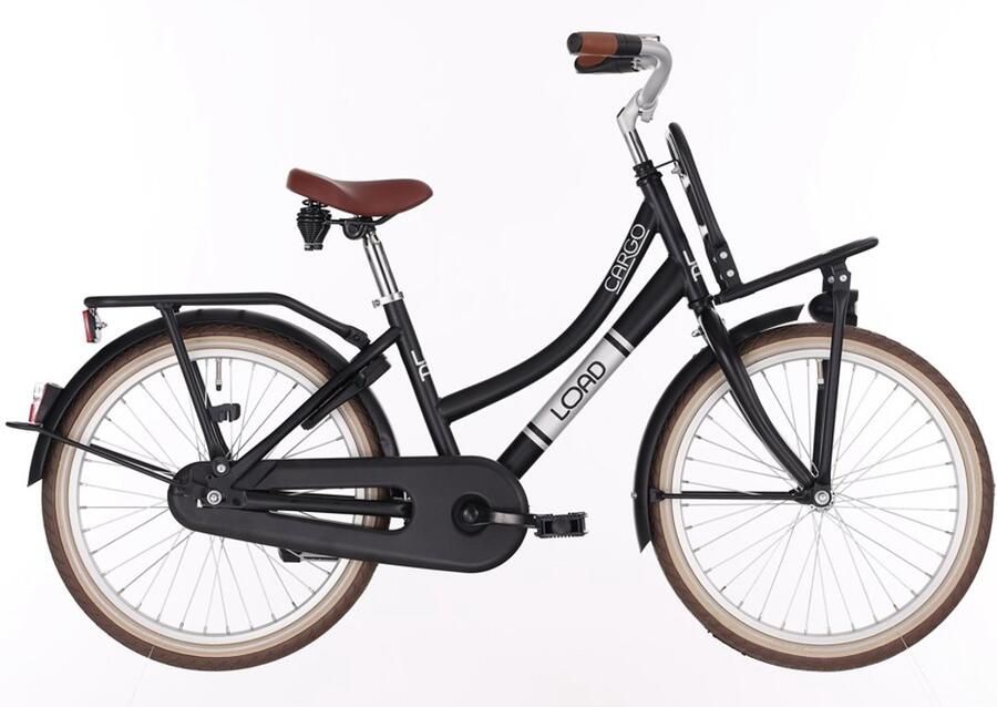 Kinderfiets Meisje 20 inch BFN Cargo Load – Zwart – Terugtraprem – 1 Versnelling – Meisjesfiets