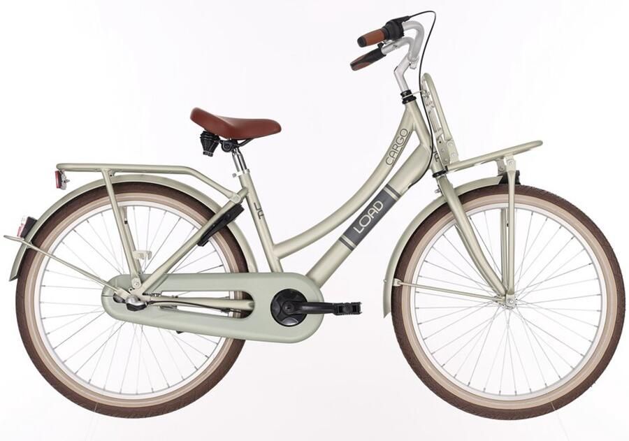 Kinderfiets Meisje 24 inch BFN Cargo Load – Groen – 3 Versnellingen – Terugtraprem – Met Verlichting en Slot