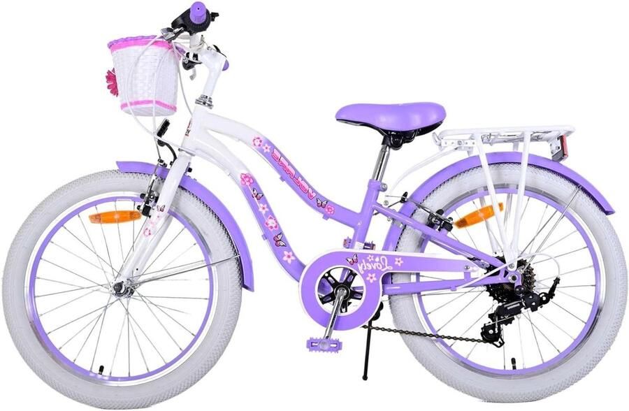 Kinderfiets Meisjes 20 Inch Fiets Buiten Spelen 6 Versnellingen 20 Inch Paars