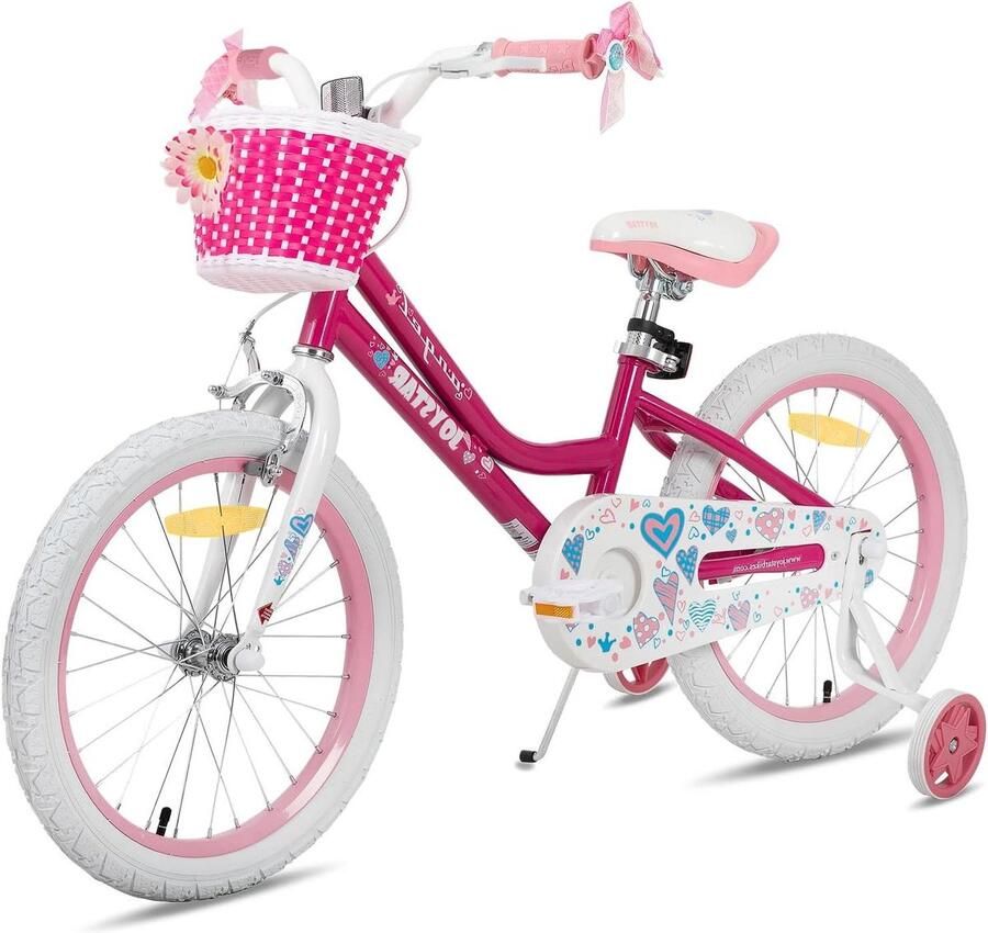 Kinderfiets sfiets Stabilisator Leren Fietsen Afneembare Zijwieltjes 18 Inch Roze